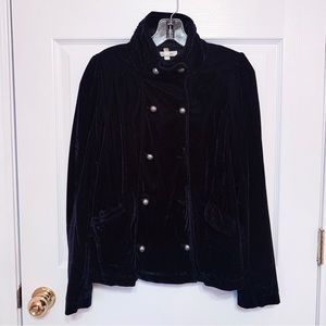 Blue velvet blazer